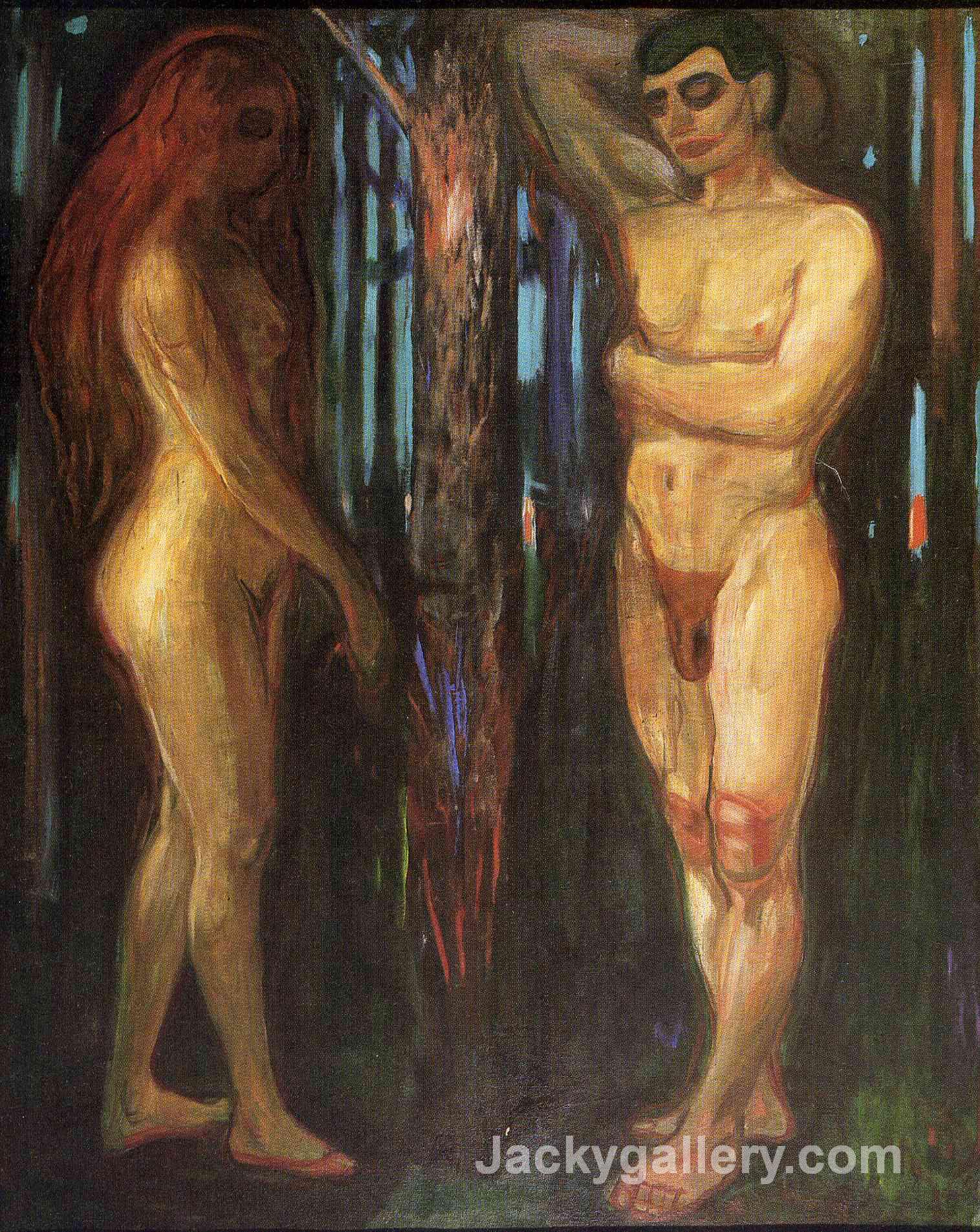 Adam and Eve by Edvard Munch paintings reproduction